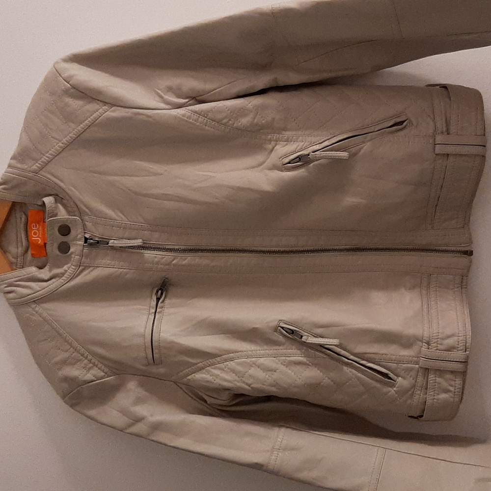 Faux leather moto jacket
